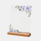 Purple Flowers, Lila Flowers, Boho, Mimosa Bar Acryl Bord (Hoek)