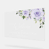 Purple Flowers, Lila Flowers, Bridal Welcome Acryl Bord (Hoek)