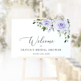 Purple Flowers, Lila Flowers, Bridal Welcome Poster