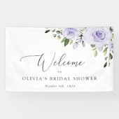 Purple Flowers, Lila Flowers, Bridal Welcome Spandoek (Horizontaal)
