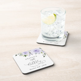 Purple Flowers, Lilac Flowers, Boho, Birthday Bier Onderzetter