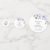 Purple Flowers, Lilac Flowers, Boho, Birthday Confetti (Voorkanten)