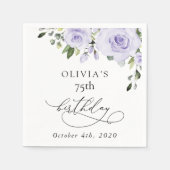 Purple Flowers, Lilac Flowers, Boho, Birthday Servet (Voorkant)