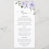 Purple Flowers, Lilac Flowers, Bridal Shower Menu (Voorkant)