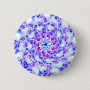 Purple Flowers Mandala Ronde Button 5,7 Cm