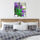 Purple Flowers - Martha's wijngaard Canvas Afdruk (Insitu (Slaapkamer))