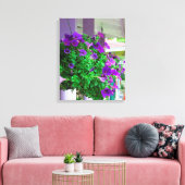 Purple Flowers - Martha's wijngaard Canvas Afdruk (Insitu (Woonkamer))
