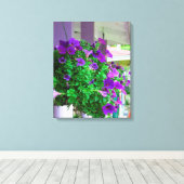 Purple Flowers - Martha's wijngaard Canvas Afdruk (Insitu (Houten vloer))