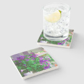 Purple Flowers - Martha's wijngaard Stenen Onderzetter (Zijkant)