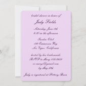 Purple Flowers Mason Jars Bridal Shower Uitnodigin Kaart (Achterkant)