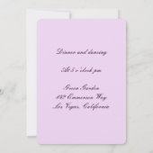 Purple Flowers Mason Jars Reception Kaart (Achterkant)