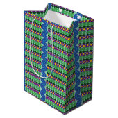 Purple Flowers - Medium Gift Bag Cadeauzakje (Achterkant Gekanteld)