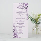 Purple Flowers Menu