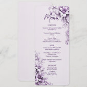Purple Flowers Menu (Voorkant / Achterkant)