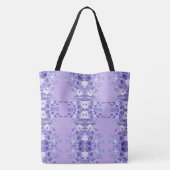 Purple Flowers Monogrammed Canvas tas (Achterkant)