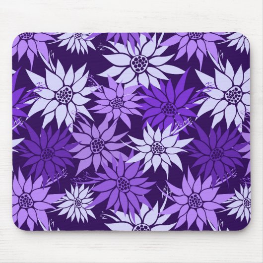 Purple Flowers Mousepad Muismat (Voorkant)