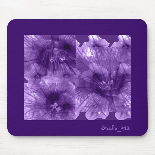 Purple Flowers Muismat (Voorkant)