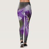 Purple Flowers, naam, Floral Yoga Leggings (Achterkant)