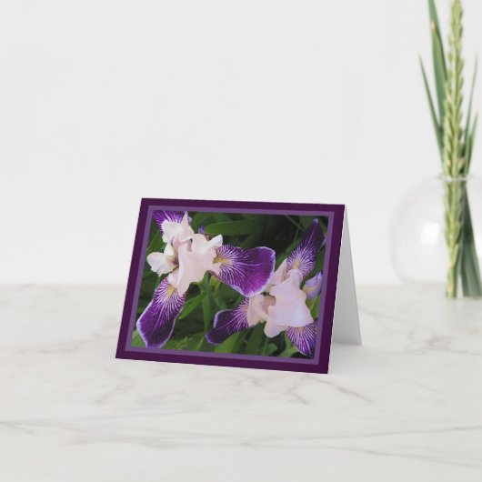 Purple Flowers NoteCards Feestdagen Kaart (Voorkant)