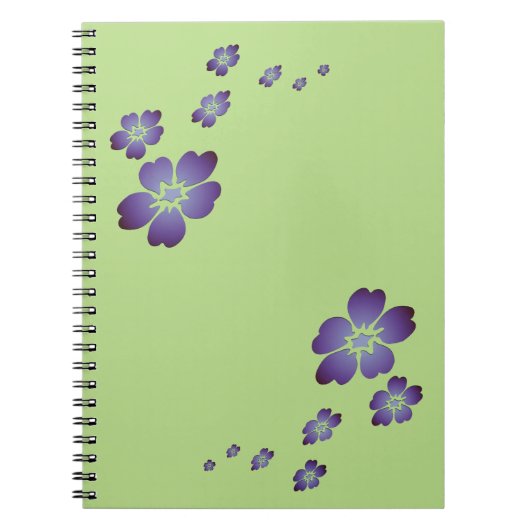 Purple Flowers Notitieboek (Voorkant)