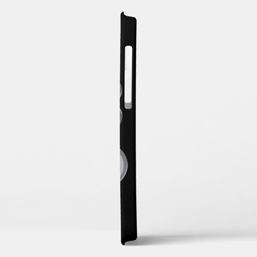 Purple Flowers op Black Case-Mate iPhone Case (Achterkant / Links)