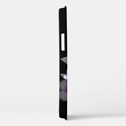 Purple Flowers op Black Case-Mate iPhone Case (Achterkant / Rechts)