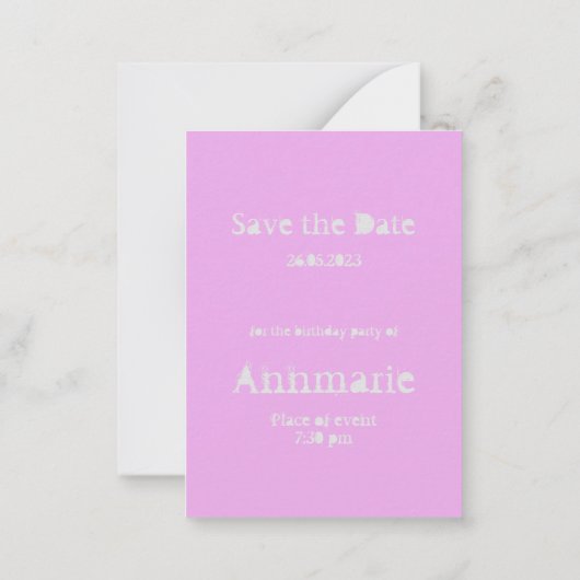 Purple Flowers op RHS Wisley Save the date Notitiekaartje (Achterkant)