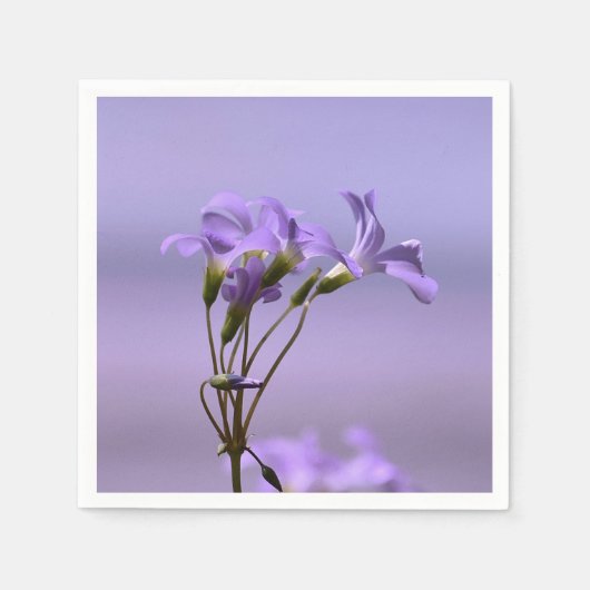 Purple Flowers Paper Napkin Servet (Voorkant)