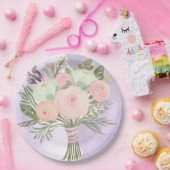 Purple Flowers Papieren Bordje (Feest)