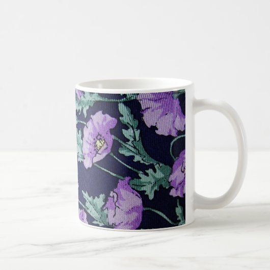 Purple Flowers Patroon Koffiemok (Rechts)