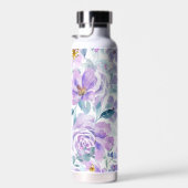 Purple Flowers Patroon Waterfles (Rechts)