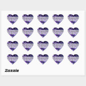 Purple Flowers Personal Wedding Hart Sticker (Vel)