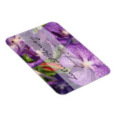 Purple Flowers Personal Wedding Magneet (Rechterzijde)