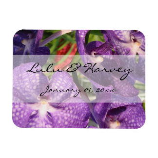 Purple Flowers Personal Wedding Magneet