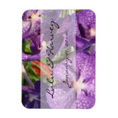 Purple Flowers Personal Wedding Magneet (Verticaal)
