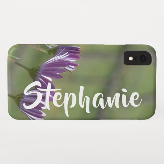 Purple Flowers Personalized iPhone XR, XS, XS Max Case-Mate iPhone Case (Achterkant (horizontaal))