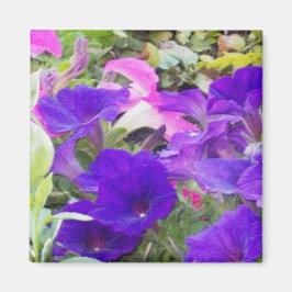 Purple Flowers Photo Magnet