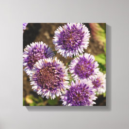 Purple Flowers Photo Single Canvas Afdruk