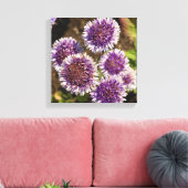 Purple Flowers Photo Single Canvas Afdruk (Insitu (Woonkamer))
