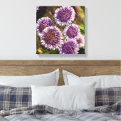 Purple Flowers Photo Single Canvas Afdruk (Insitu (Slaapkamer))