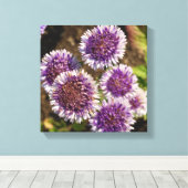Purple Flowers Photo Single Canvas Afdruk (Insitu (Houten vloer))