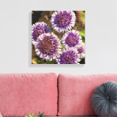 Purple Flowers Photo Single Canvas Afdruk (Insitu (Woonkamer))