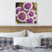 Purple Flowers Photo Single Canvas Afdruk (Insitu (Slaapkamer))