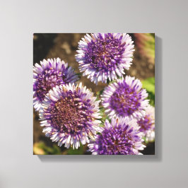 Purple Flowers Photo Single Canvas Afdruk