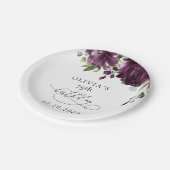Purple Flowers, Plum Flowers, Boho, Birthday Papieren Bordje (Gekanteld)