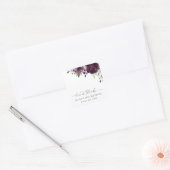 Purple Flowers, Plum Flowers, Boho, Birthday Vierkante Sticker (Envelop)
