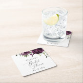 Purple Flowers, Plum Flowers, Boho, Bridal Shower Kartonnen Onderzetters (Insitu)