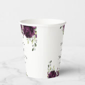 Purple Flowers, Plum Flowers, Boho, Floral Wedding Papieren Bekers (Rechts)