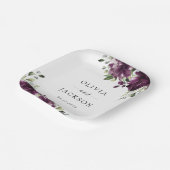 Purple Flowers, Plum Flowers, Boho, Floral Wedding Papieren Bordje (Gebogen)