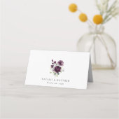 Purple Flowers, Plum Flowers, Boho, Floral Wedding Plaatskaartje (Achterkant)